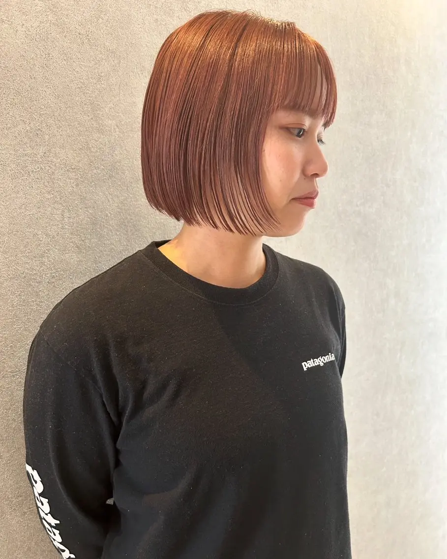 ミディアム ボブ ボブ/ハイトーン特化 、鯉口勇人のヘアスタイル