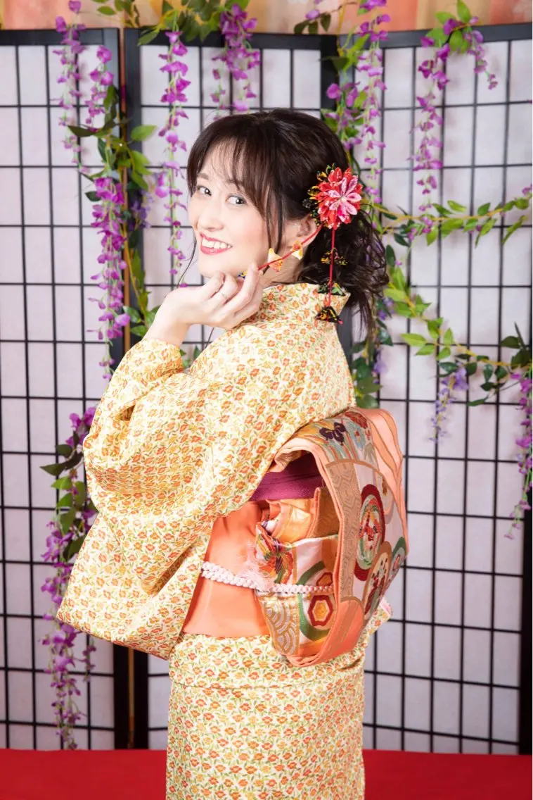 小紋着付け(着物持ち込み)ヘアセット付きの写真