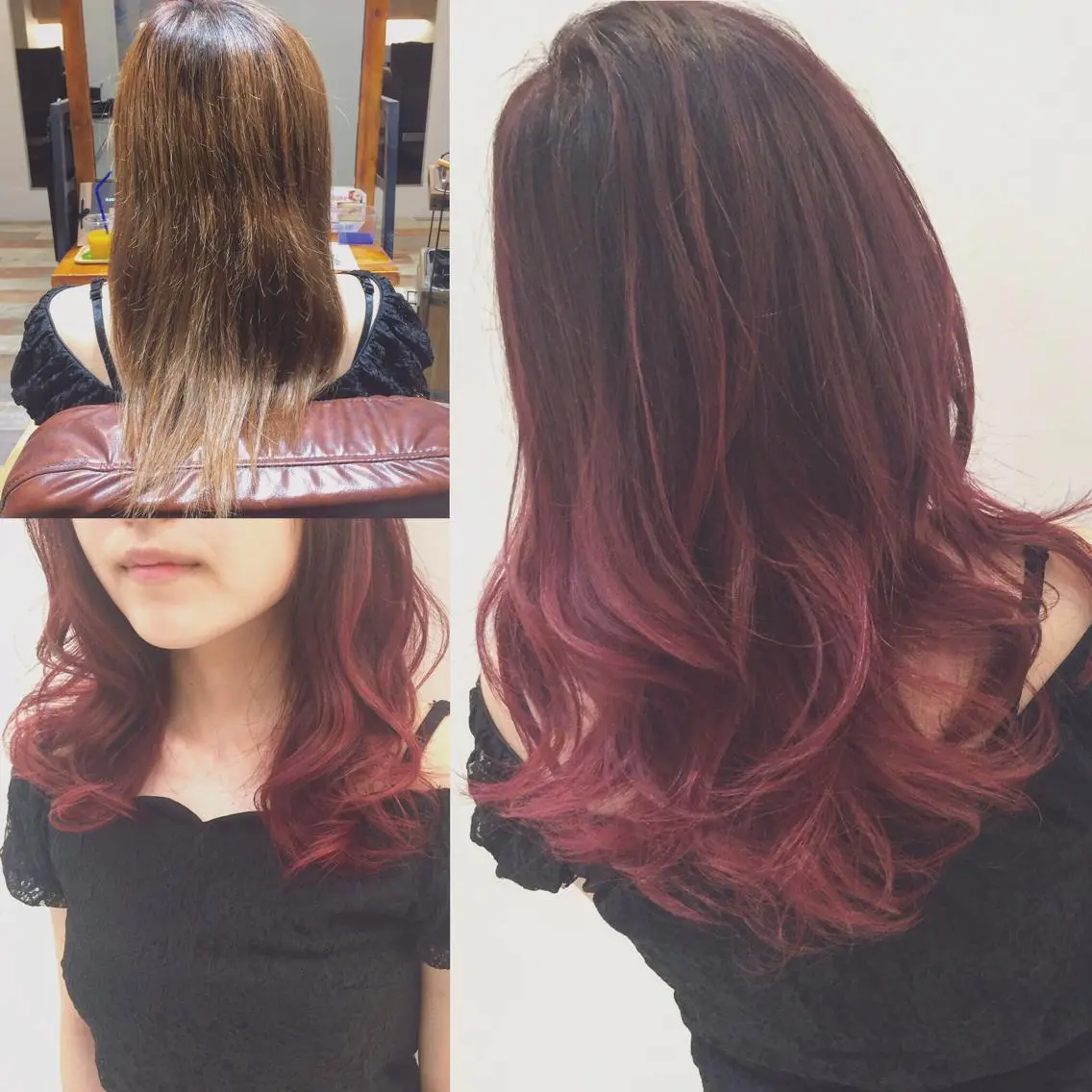 ミディアム セミロング ロング カラー パーマ グラデーションカラー ピンクカラー ハイトーン×髪質改善 KENTAのヘアスタイル
