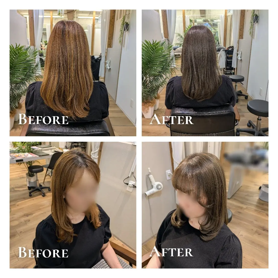 セミロング カラー ベージュカラー オリーブベージュ レイヤーカット トリートメント カット ヘアカラー トリートメント 有馬 葵のヘアスタイル