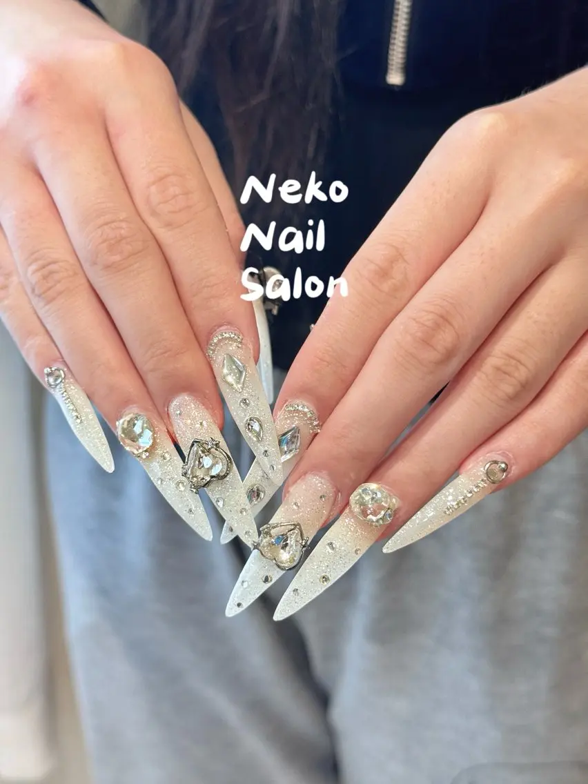ネイル ロングネイル スーパーロングネイル ハンドネイル neko nailのネイルデザイン