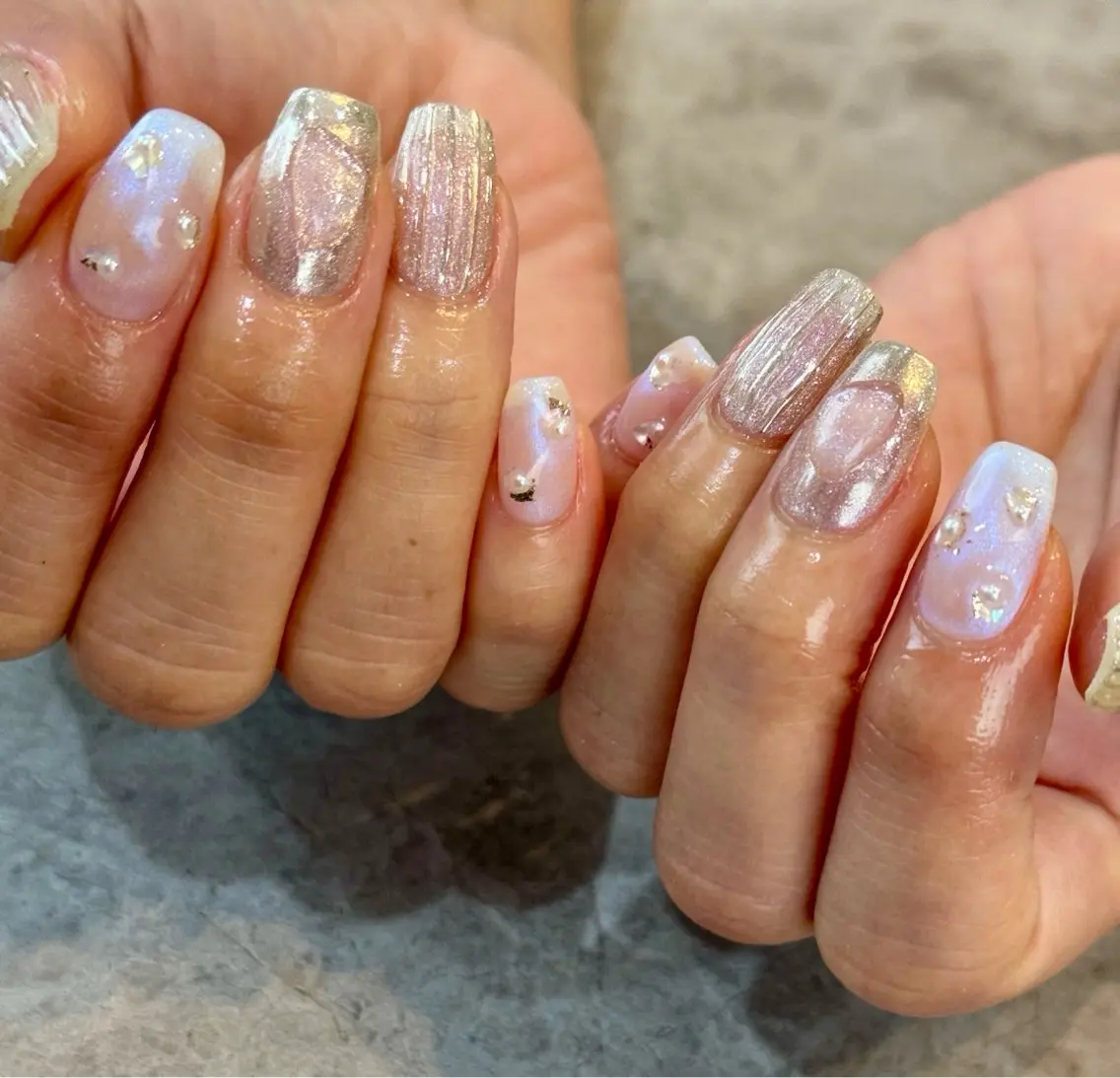 ネイル アートネイル ミラーネイル ハンドネイル Blé nailのネイルデザイン