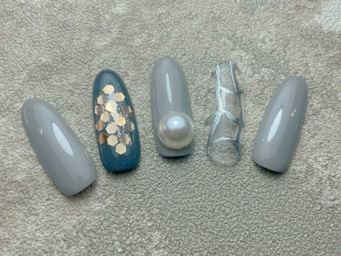ネイル ハンドネイル マジック ミラーのネイルデザイン