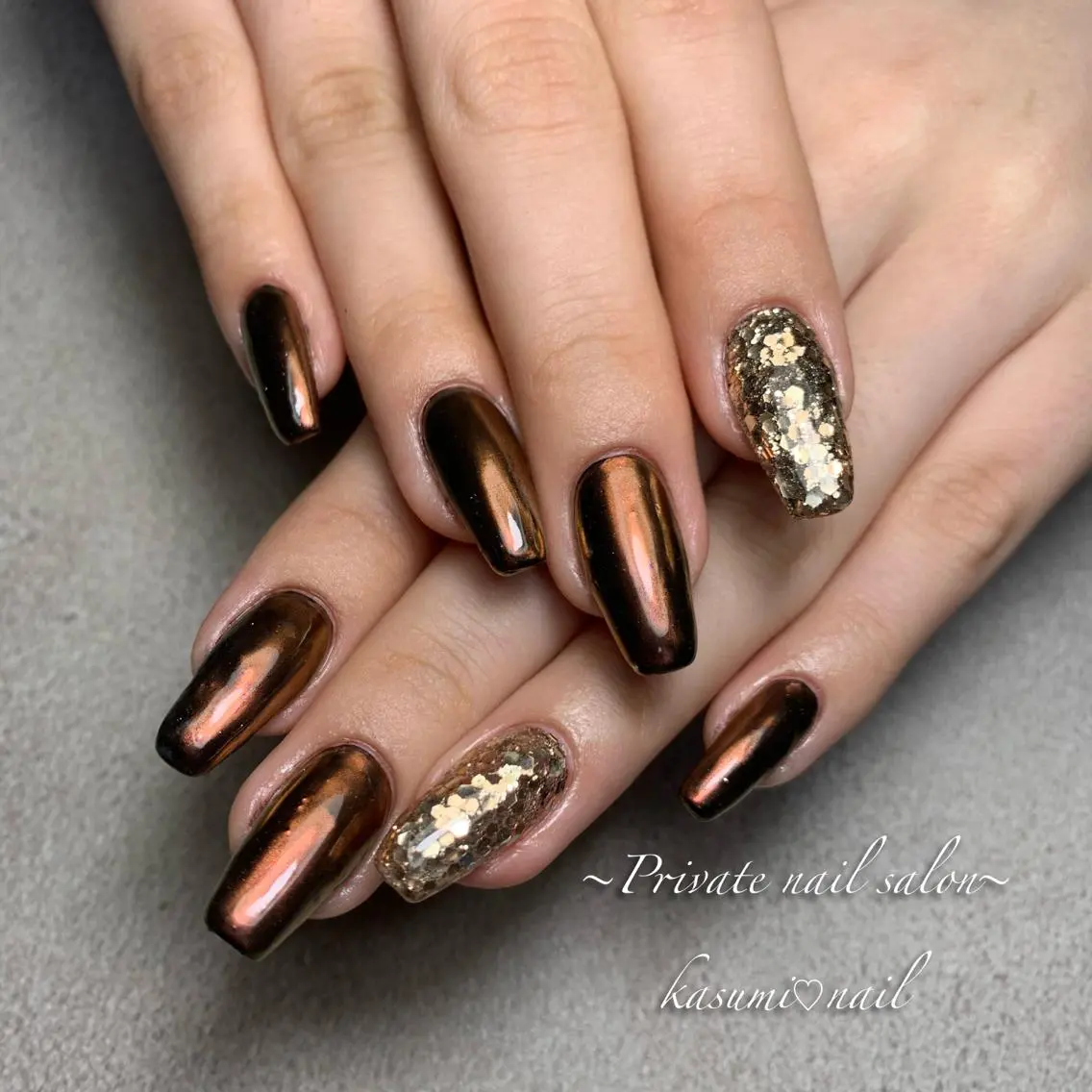 ネイル マグネットネイル ミラーネイル ニュアンスネイル KASUMI♡ Nailのネイルデザイン