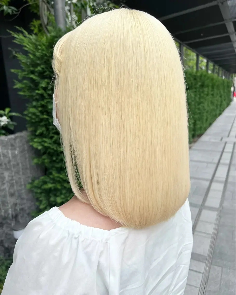 ロング カラー ベージュカラー ブリーチ ブロンド ブロンドベージュ ケアブリーチ ヘアカラー Lima/ハイトー ン/ブリーチ/心斎橋のヘアスタイル