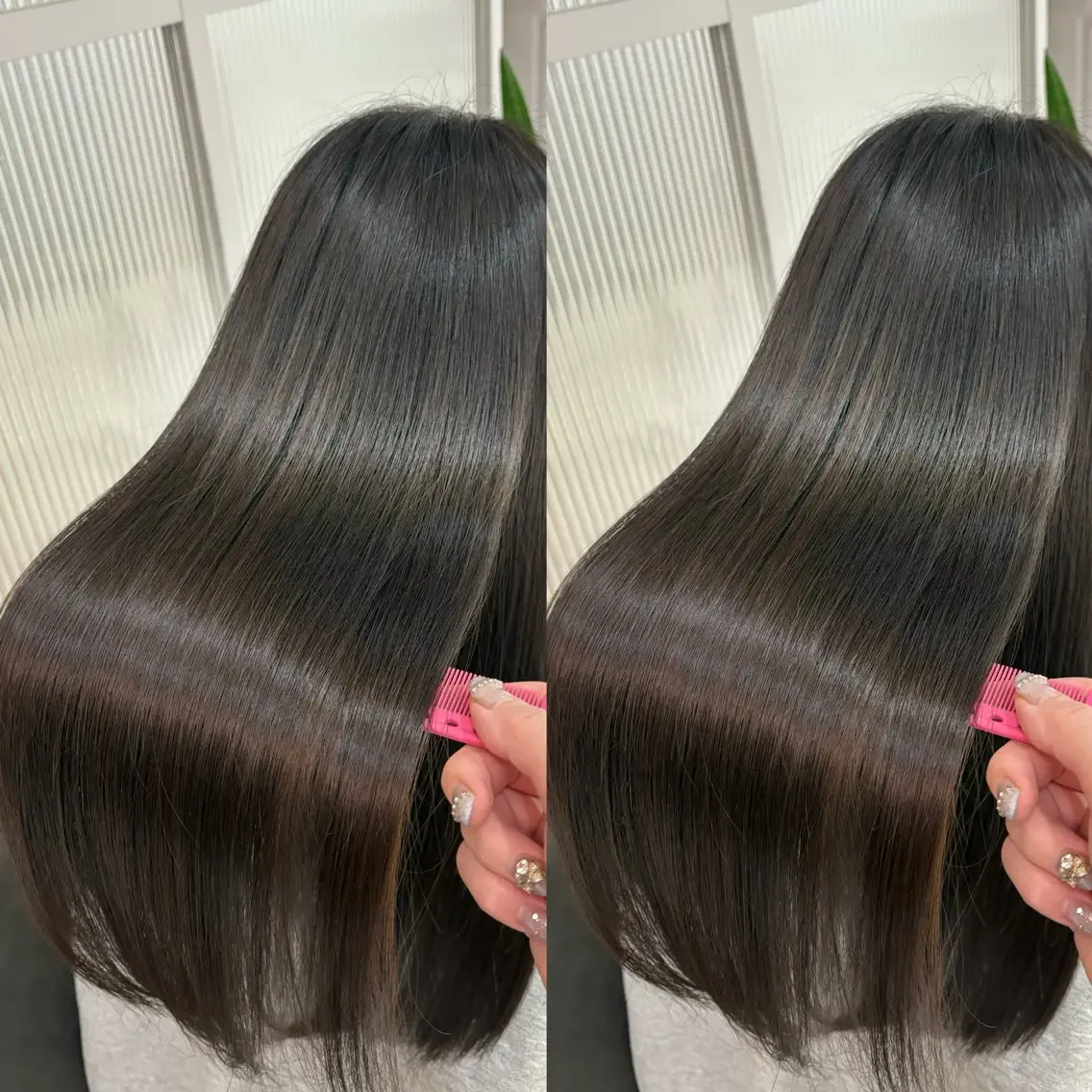 セミロング 縮毛矯正 髪質改善/レイヤー× 縮毛矯正🤍maiのヘアスタイル