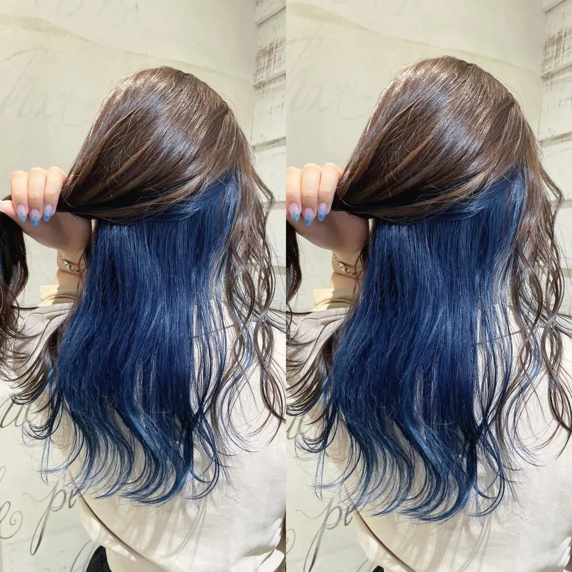 ロング カラー ブルーカラー 髪質改善🪄 イルミナカラー岩谷のヘアスタイル