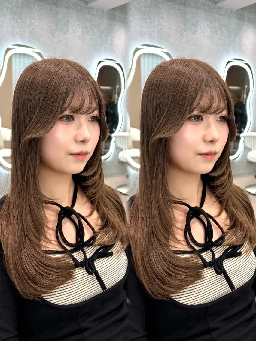 【小顔似合わせカット🌈+1ステップ補修トリートメント🫧】 韓国ヘア レイヤー 大宮の写真