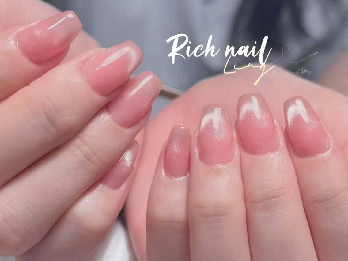 ネイル 長さ出し ハンドネイル ハンドケア Rich Nail 🤲🏻梨央のネイルデザイン