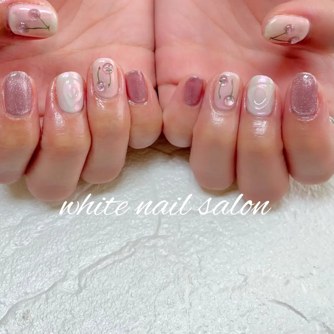 ネイル ラメ(グリッター) ハンドネイル white nail salonのネイルデザイン