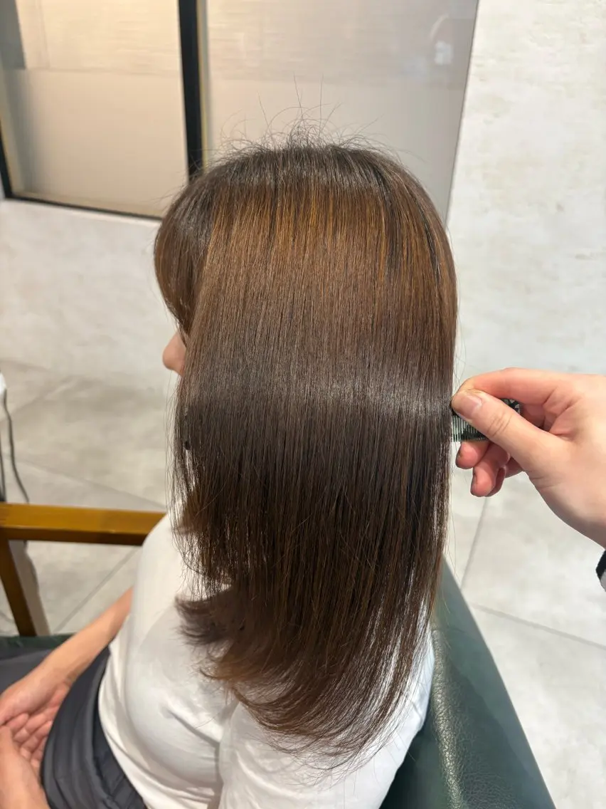 ミディアム 縮毛矯正 カットモデル募集中 🌺Noa🌺のヘアスタイル