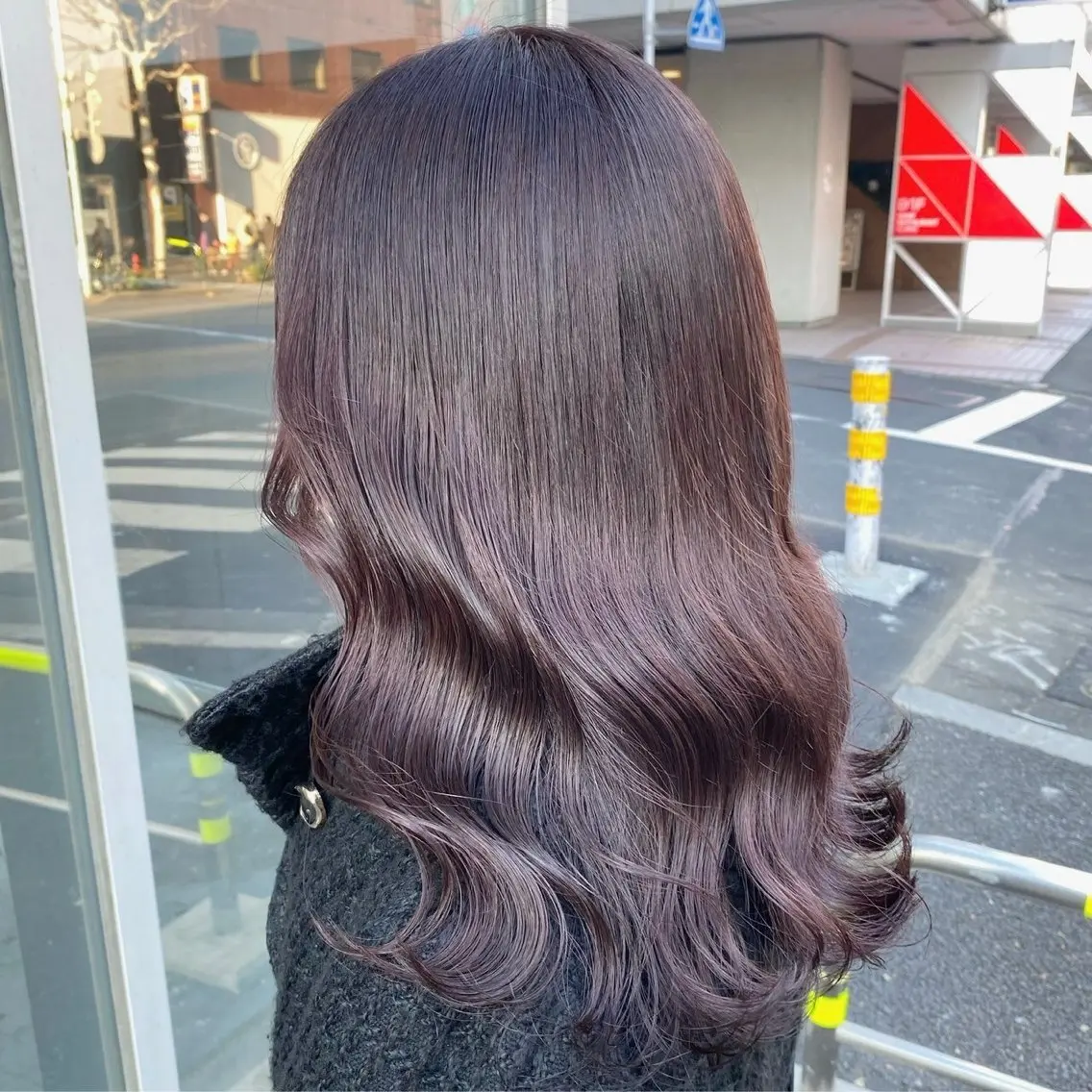 セミロング カラー ヘアアレンジ Ryo横浜韓国ヘア/ 曲がる縮毛矯正特化のヘアスタイル