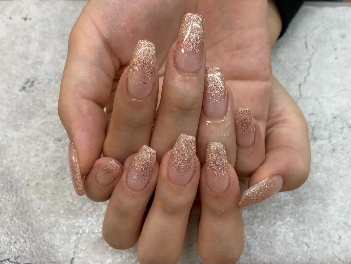 ネイル ラメ(グリッター) ラメグラデーション Maple saronのネイルデザイン