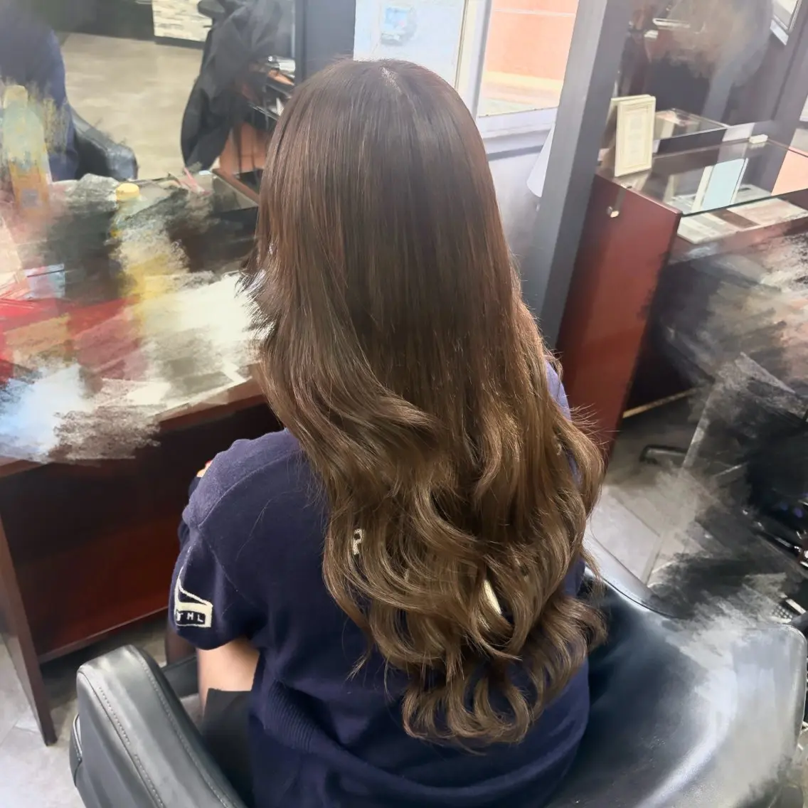 ロング エクステ ロング カット エクステ OZ梅田♡ ゆはなブリーチのヘアスタイル