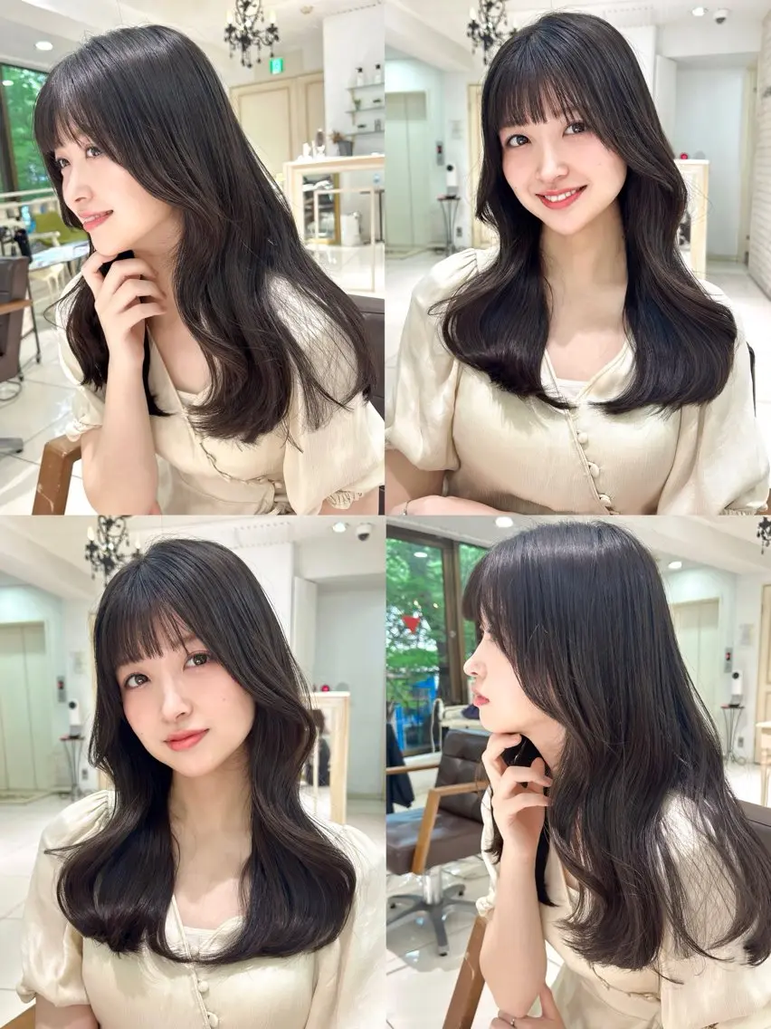 ロング カラー ヘアアレンジ 透明感カラー 髪質改善 透明感カラー ai🫧🪞のヘアスタイル