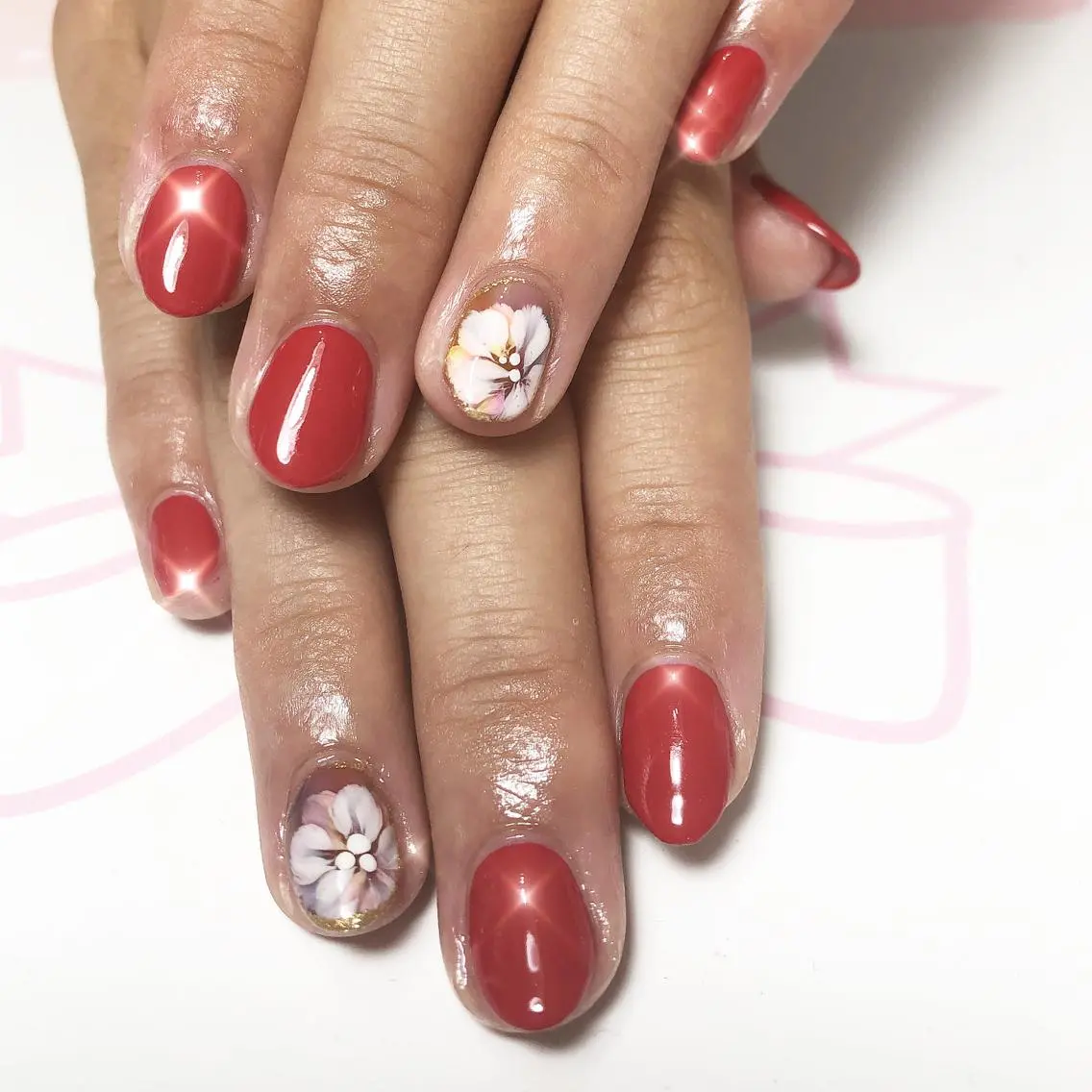 ネイル フラワーネイル ハンドネイル ネイルサロン Sweetのネイルデザイン