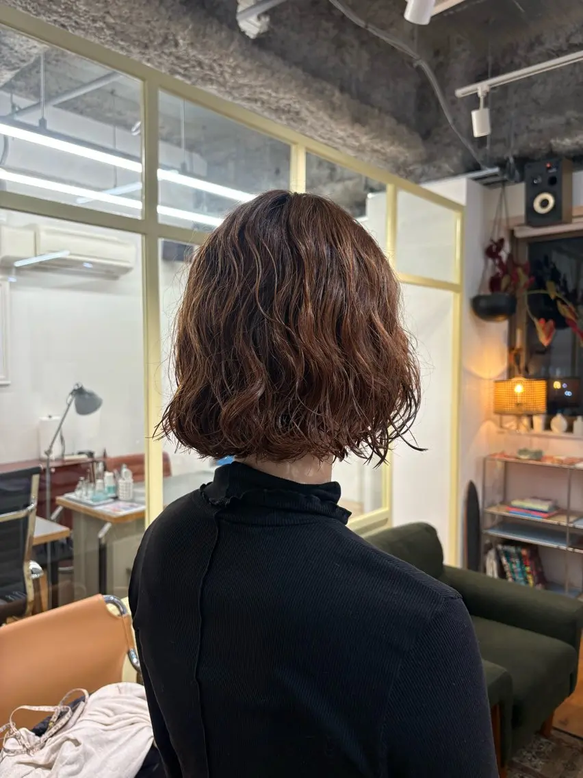 ミディアム ミディアムパーマ ボブ パーマ ami /yuutenjiのヘアスタイル
