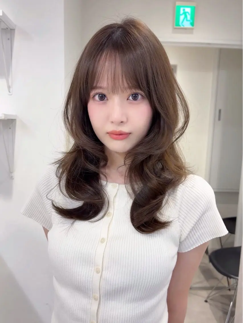 【透明感ワンカラー🎀】ストレートorコテ巻き仕上げ🪄🫧の写真