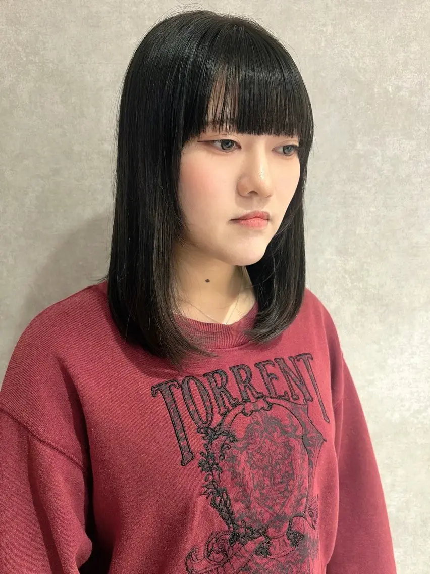 ミディアム 髪質改善 カット ヘアカラー 🕊髪質改善 ・顔周り特化🕊まいのヘアスタイル