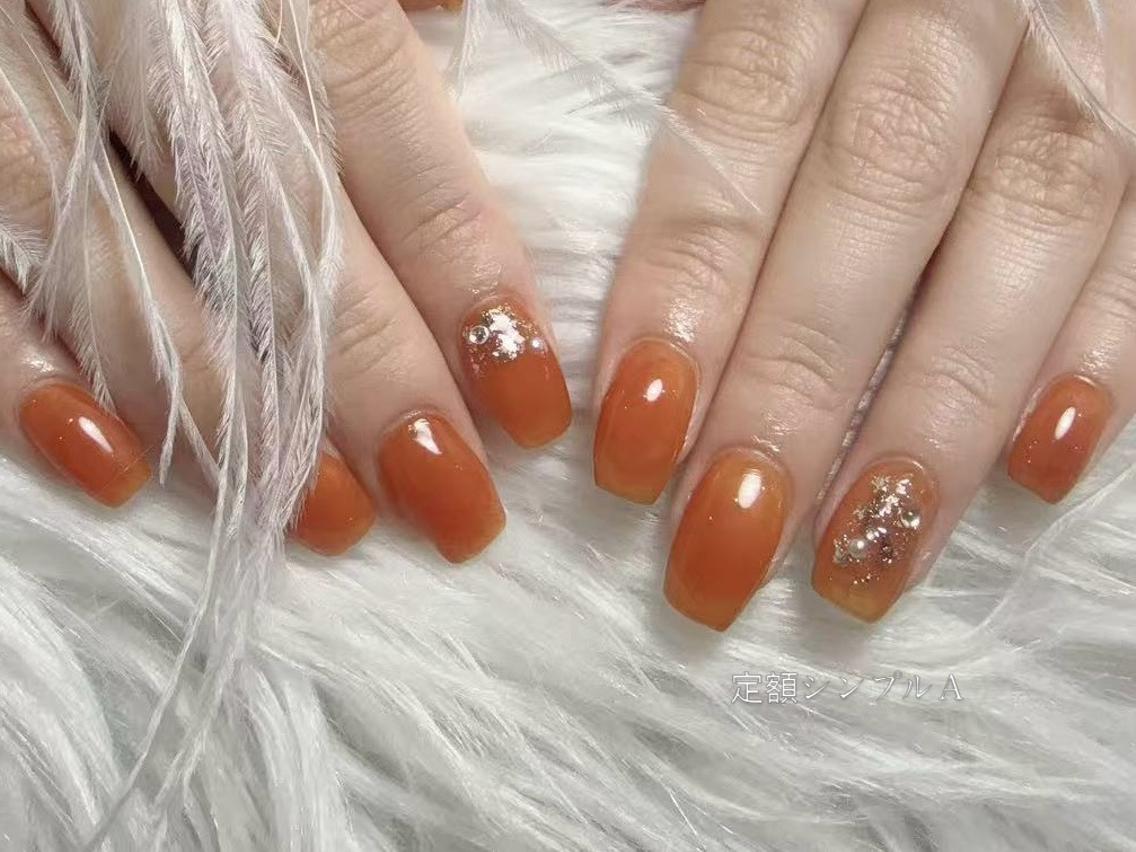 ネイル アートネイル フラッシュネイル フレンチネイル ジェルネイル ガラスフレンチ M2 BEAUTY Rikaのネイルデザイン