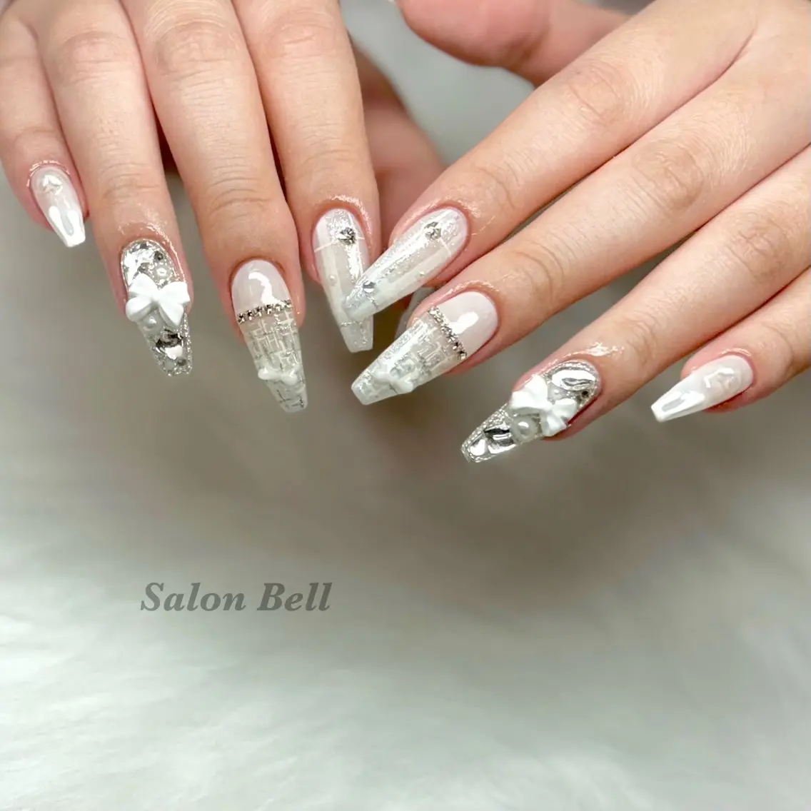 ネイル ロングネイル ハンドネイル totalsalon Bellのマツエク・マツパデザイン