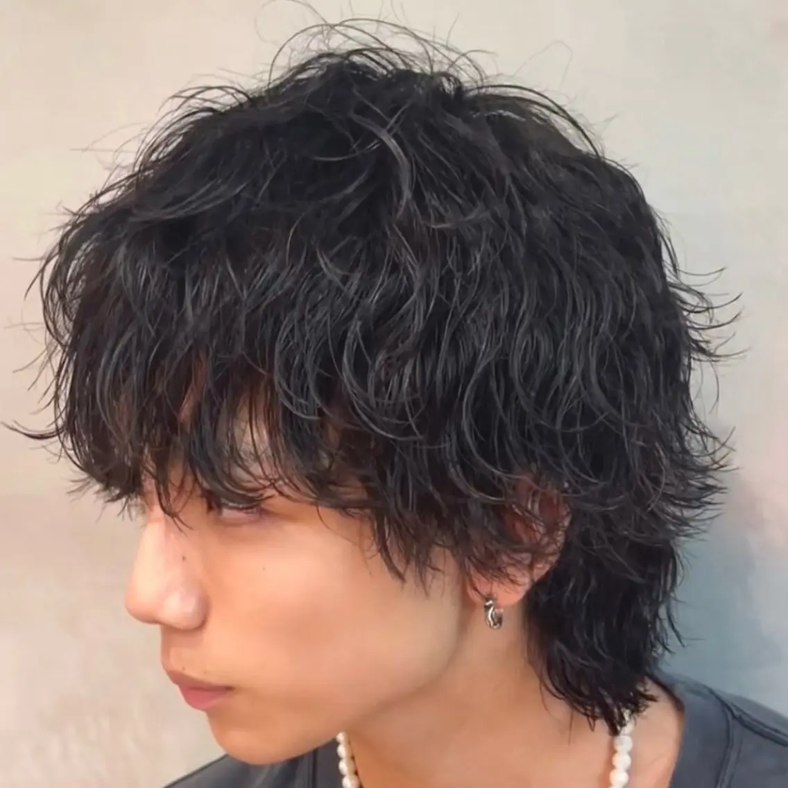 ミディアム パーマ ヘアアレンジ メンズ fifth 石川 凪のヘアスタイル