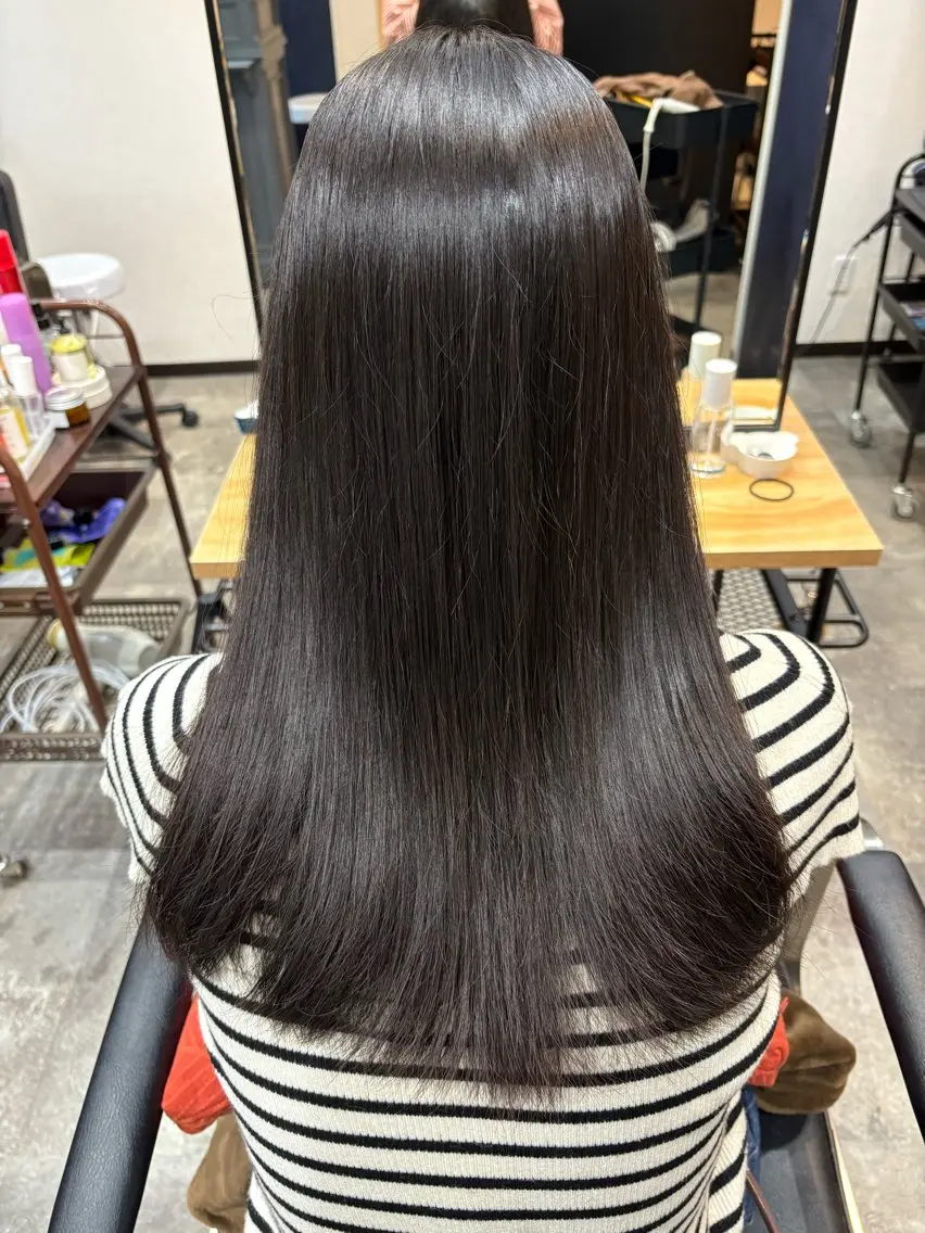 セミロング 縮毛矯正 トリートメント 井上 美織のヘアスタイル