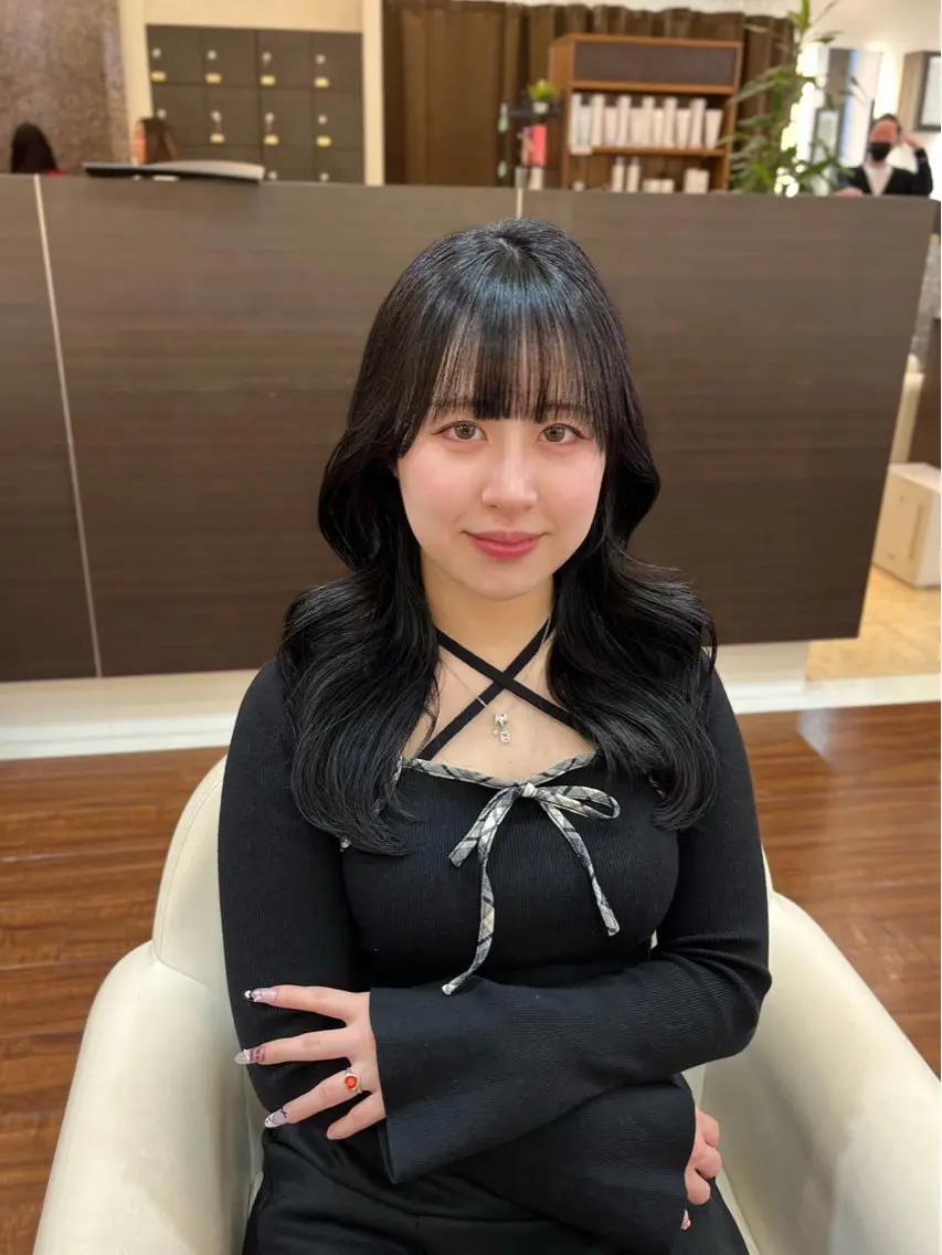 セミロング カラー 透明感カラー レイヤーカット レイヤー/透明感 カラー🩶ikoiのヘアスタイル