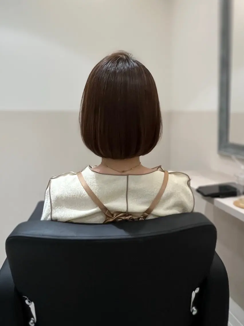 ショート 髪質改善縮毛矯正/ 銀座/堤　葵生のヘアスタイル