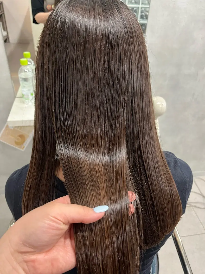ロング パーマ 縮毛矯正 anon Loemのヘアスタイル