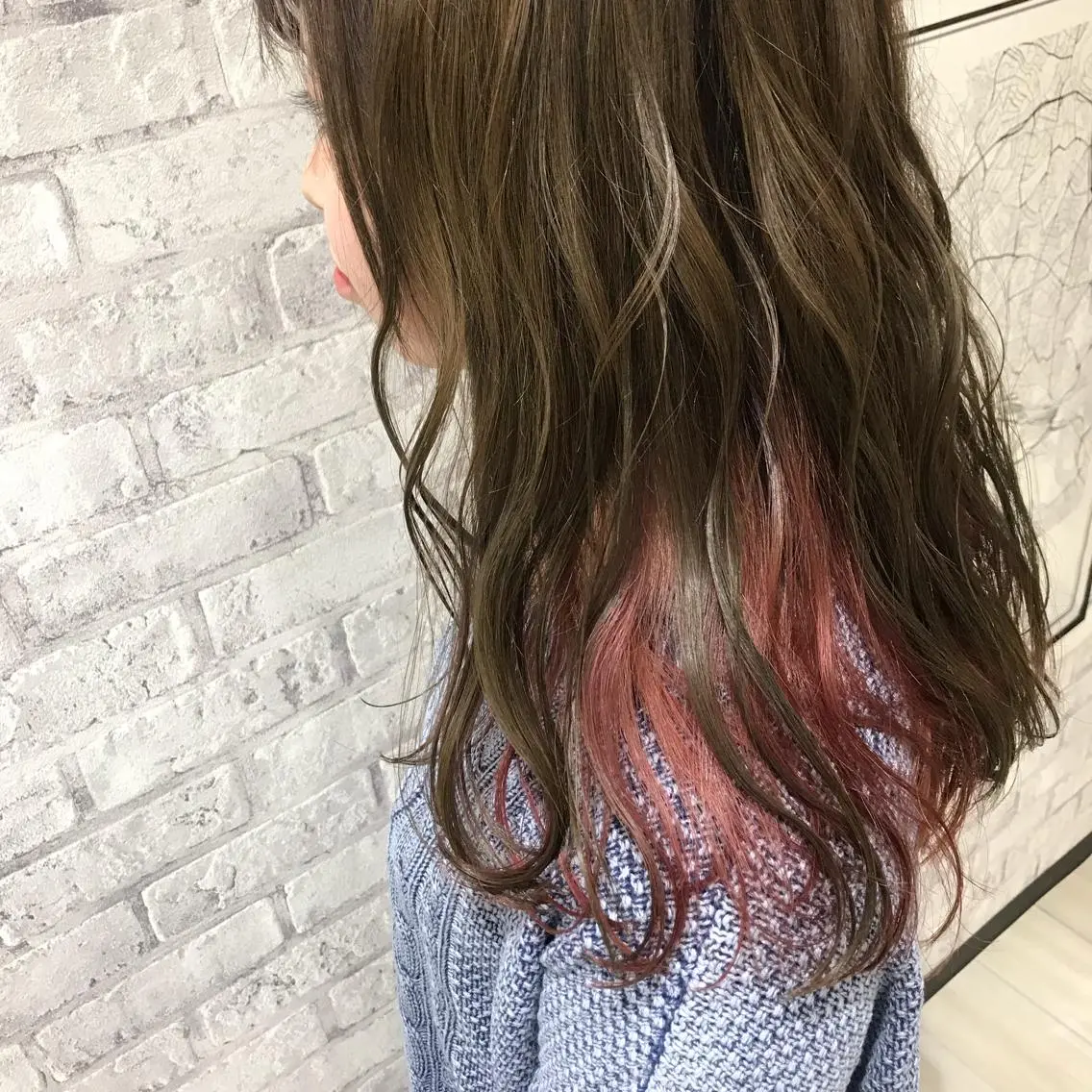 ロング カラー ベージュカラー ピンクカラー ピンクパープル パープルカラー シアーベージュ カット ヘアカラー Oopsレイヤー 加藤澄都のヘアスタイル