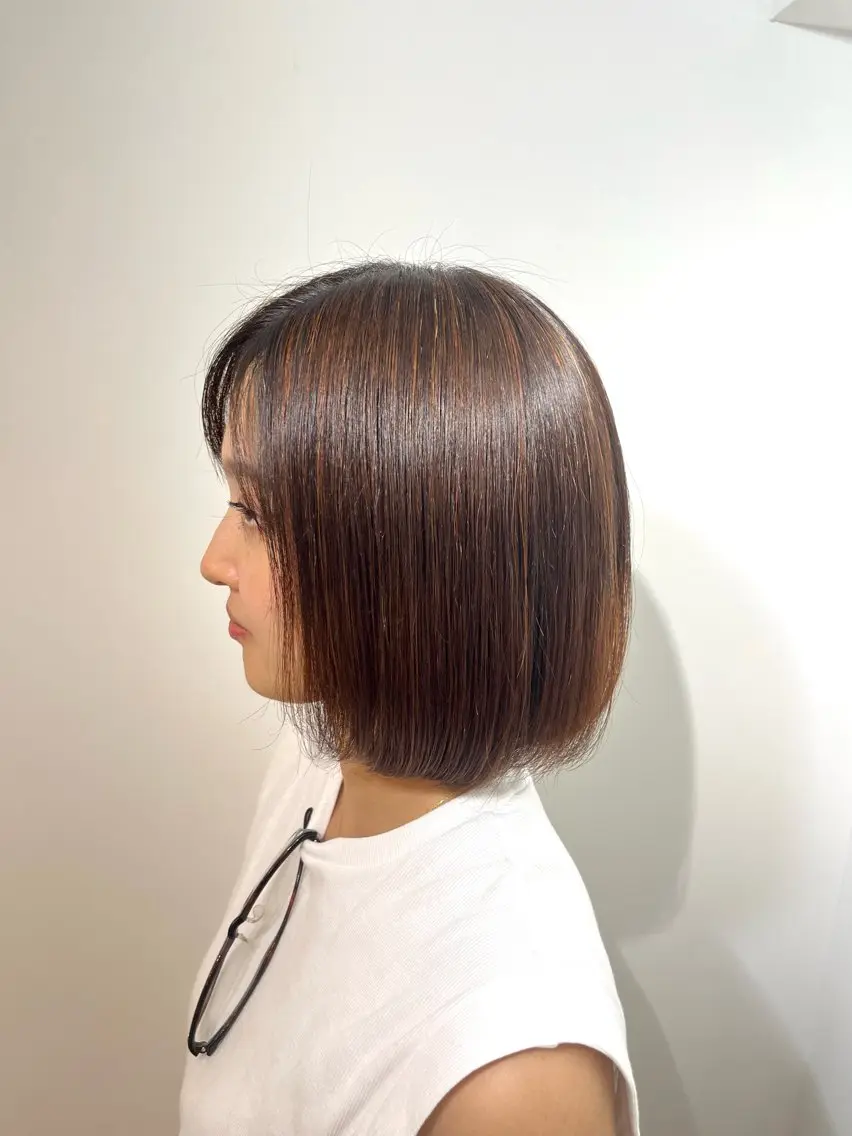 ミディアム 岡田 陸のヘアスタイル