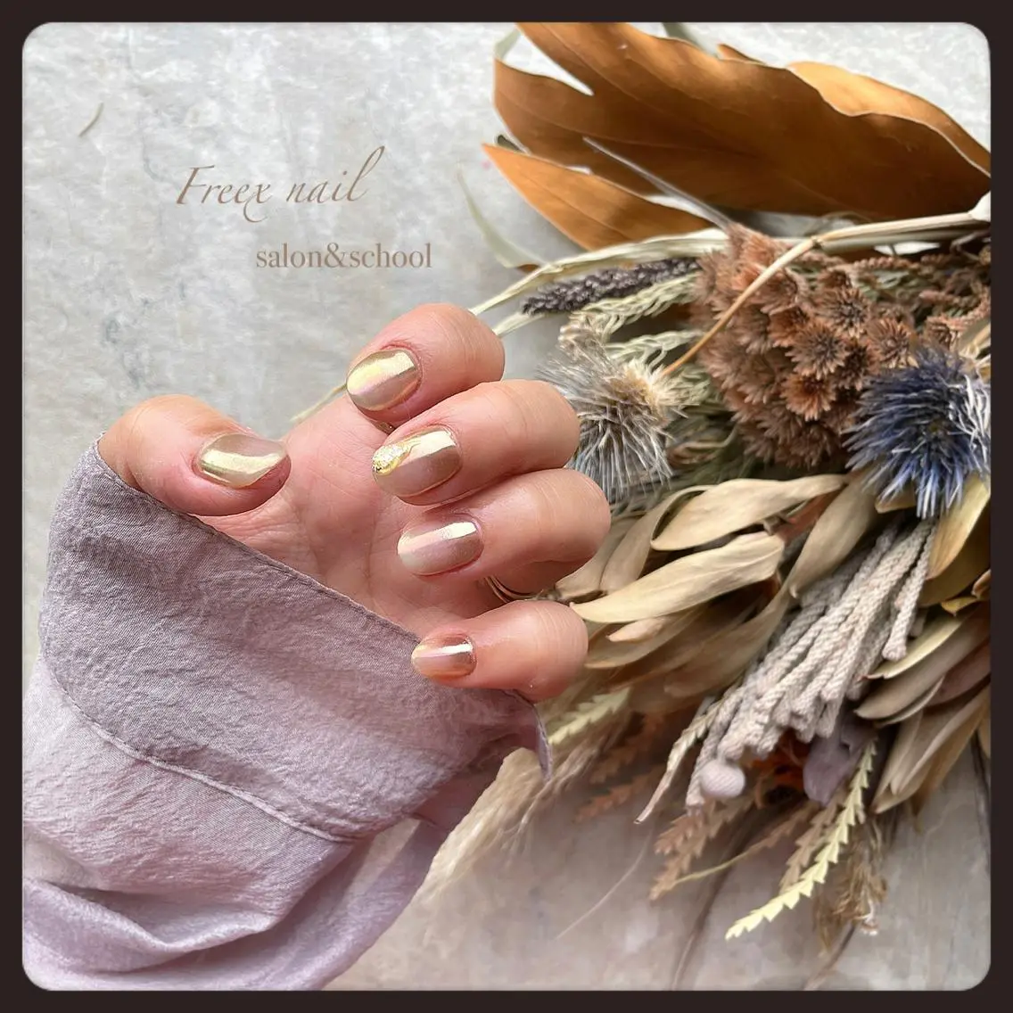 ネイル ミラーネイル ハンドネイル ハンドケア freex nail /ニュアンス/個性派のネイルデザイン