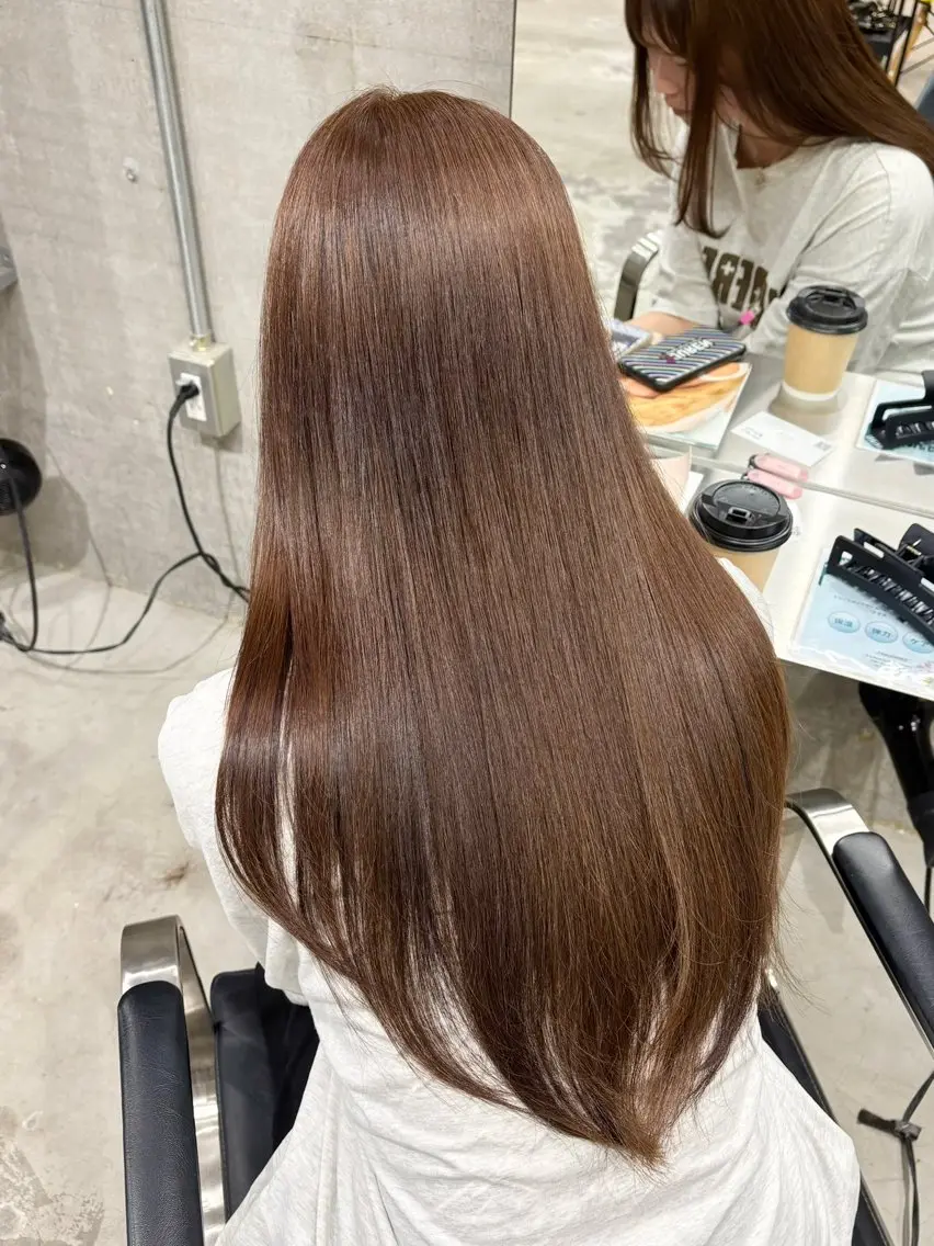 ロング カット ヘアカラー トリートメント 緑川 佳薫のヘアスタイル