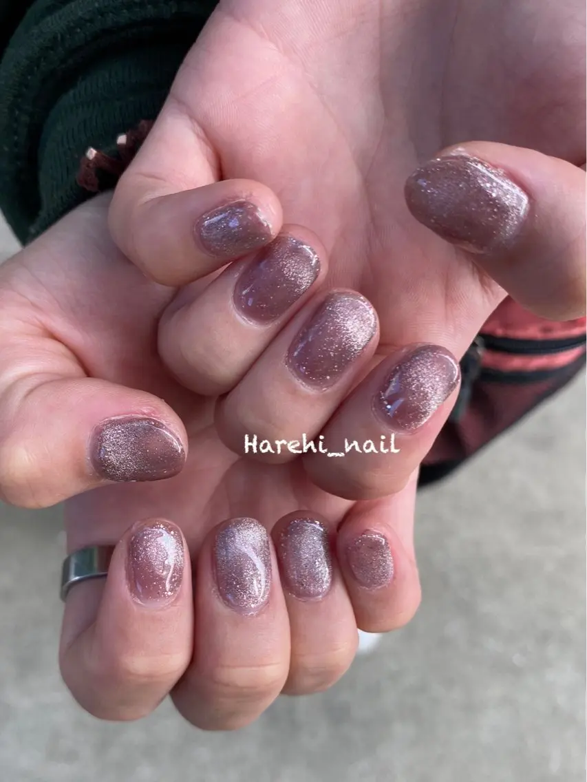 ネイル マグネットネイル ワンカラーネイル ハンドネイル Harehi_ nailのネイルデザイン