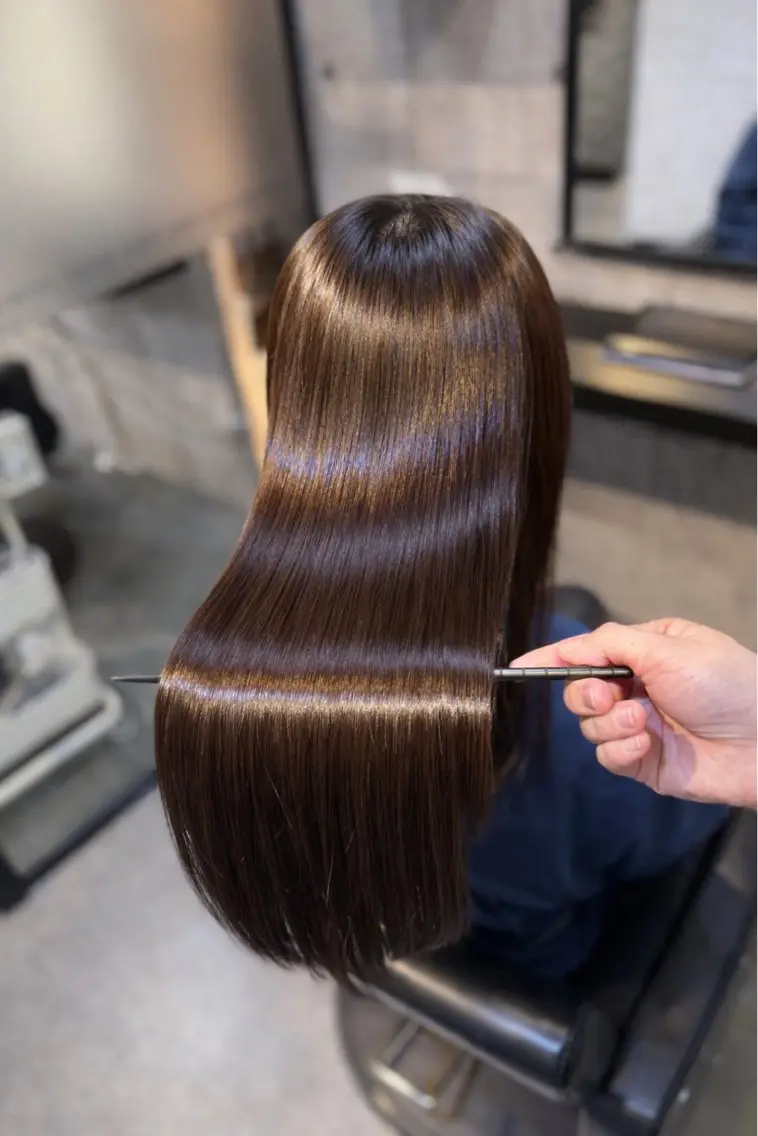 ロング カット ヘアカラー トリートメント 👑髪質改善カラー 中垣斗希のヘアスタイル
