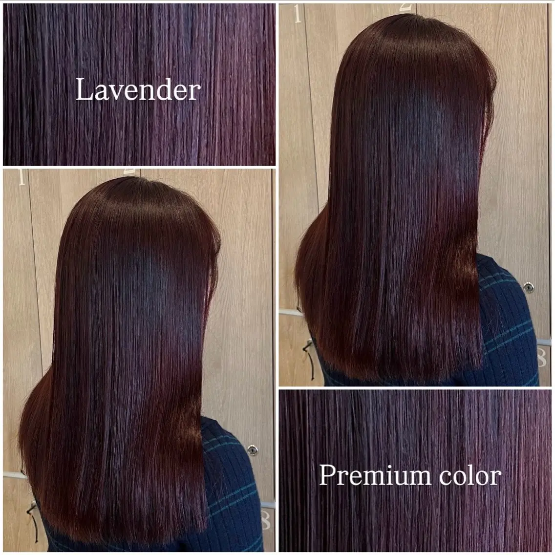 カラー ブリーチ ラベンダーカラー ラベンダーピンク ブリーチなしカラー ピンクカラー ヘアカラー ルプラボウ 鈴木 莉菜のヘアスタイル