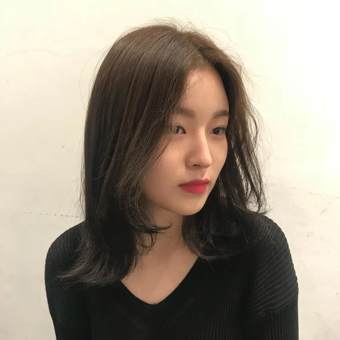 前髪➕顔まわりカット💜の写真