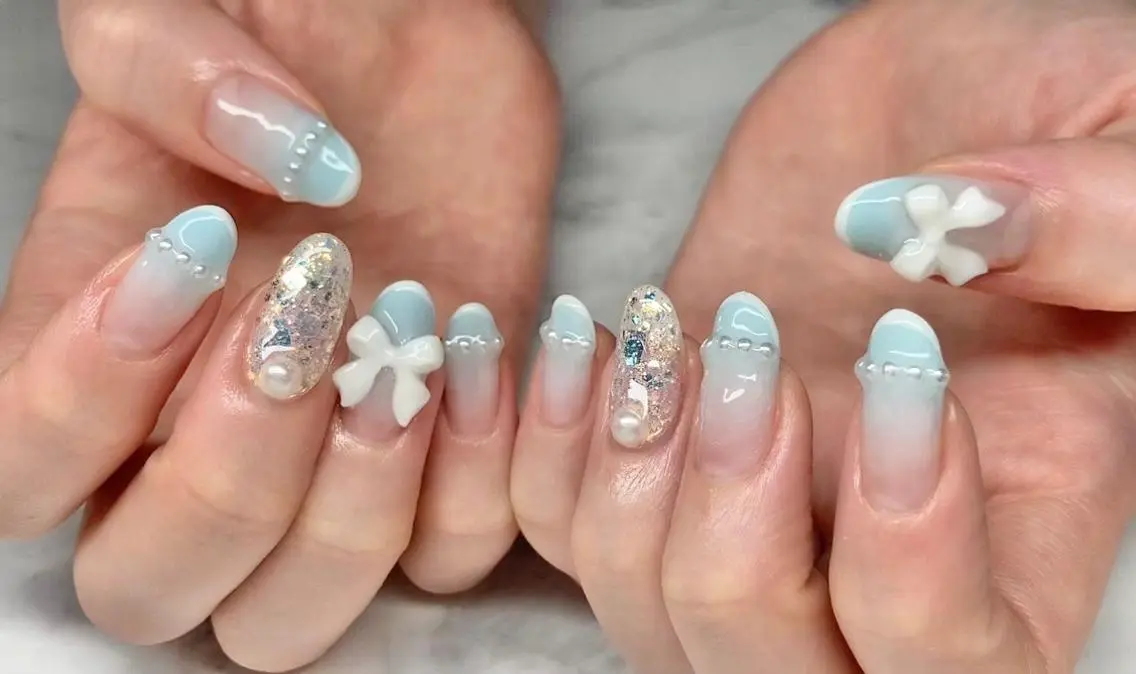 ネイル 長さ出し ジェルネイル 韓国ネイル マグネットネイル 持ち込み ハンドネイル Nail&eye Belire 新宿のネイルデザイン