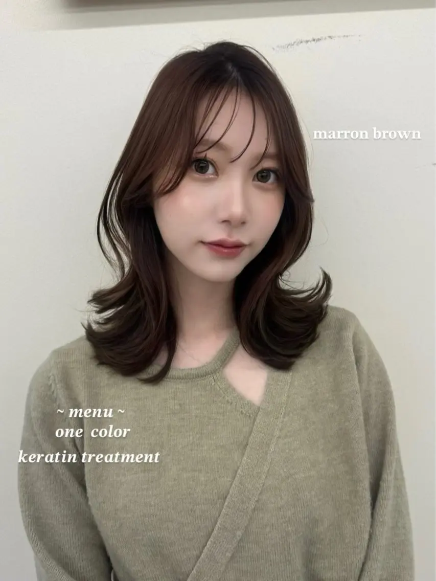 ミディアム カラー トリートメント ワンカールで決まるレ イヤー/角岡泉希🩶のヘアスタイル