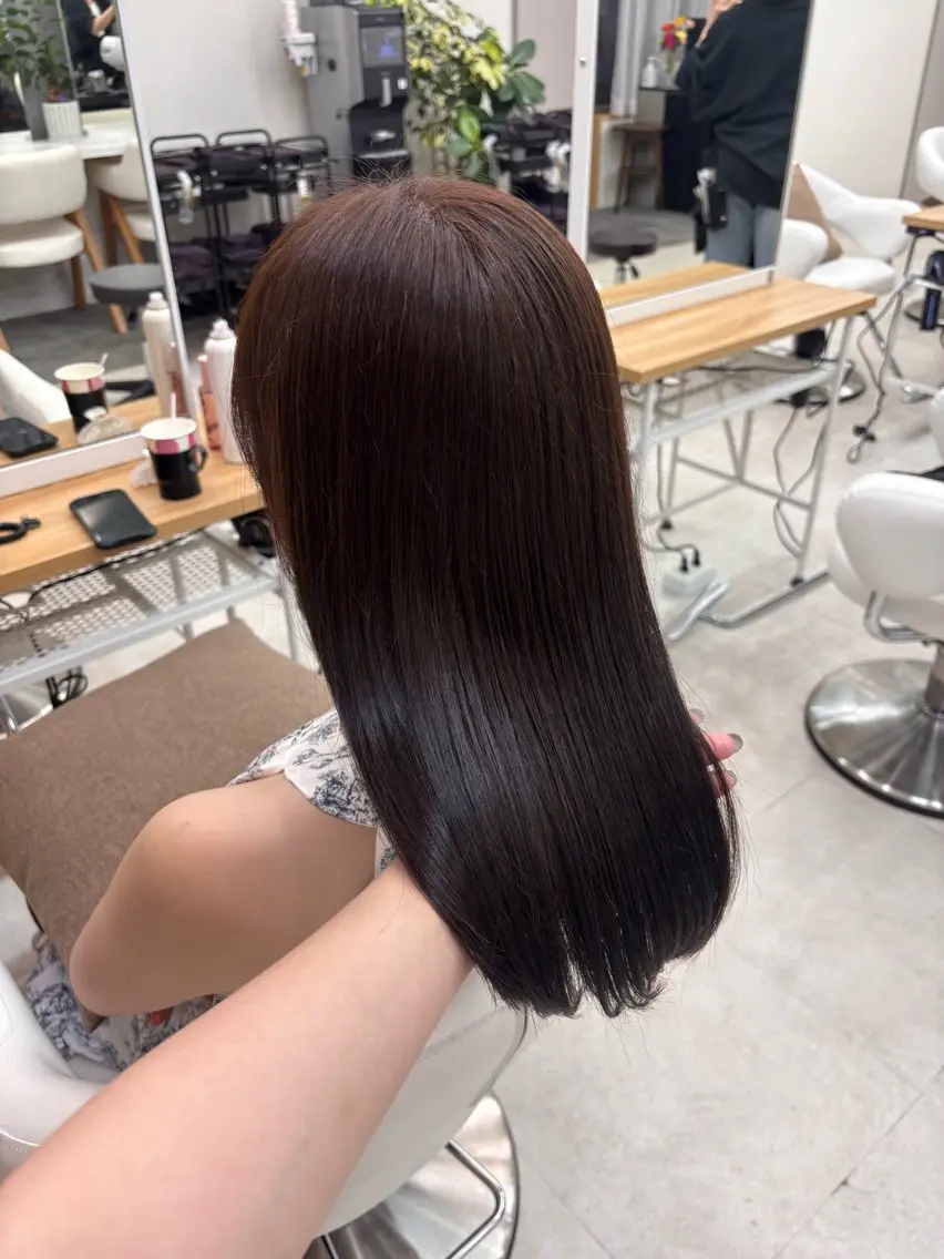 ミディアム カット ヘアカラー トリートメント ヘアセット 𝗆𝗂𝗒𝗎 🐈‍⬛🎀のヘアスタイル