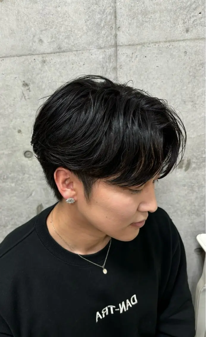 パーマ メンズ カット パーマ たなか なおのヘアスタイル