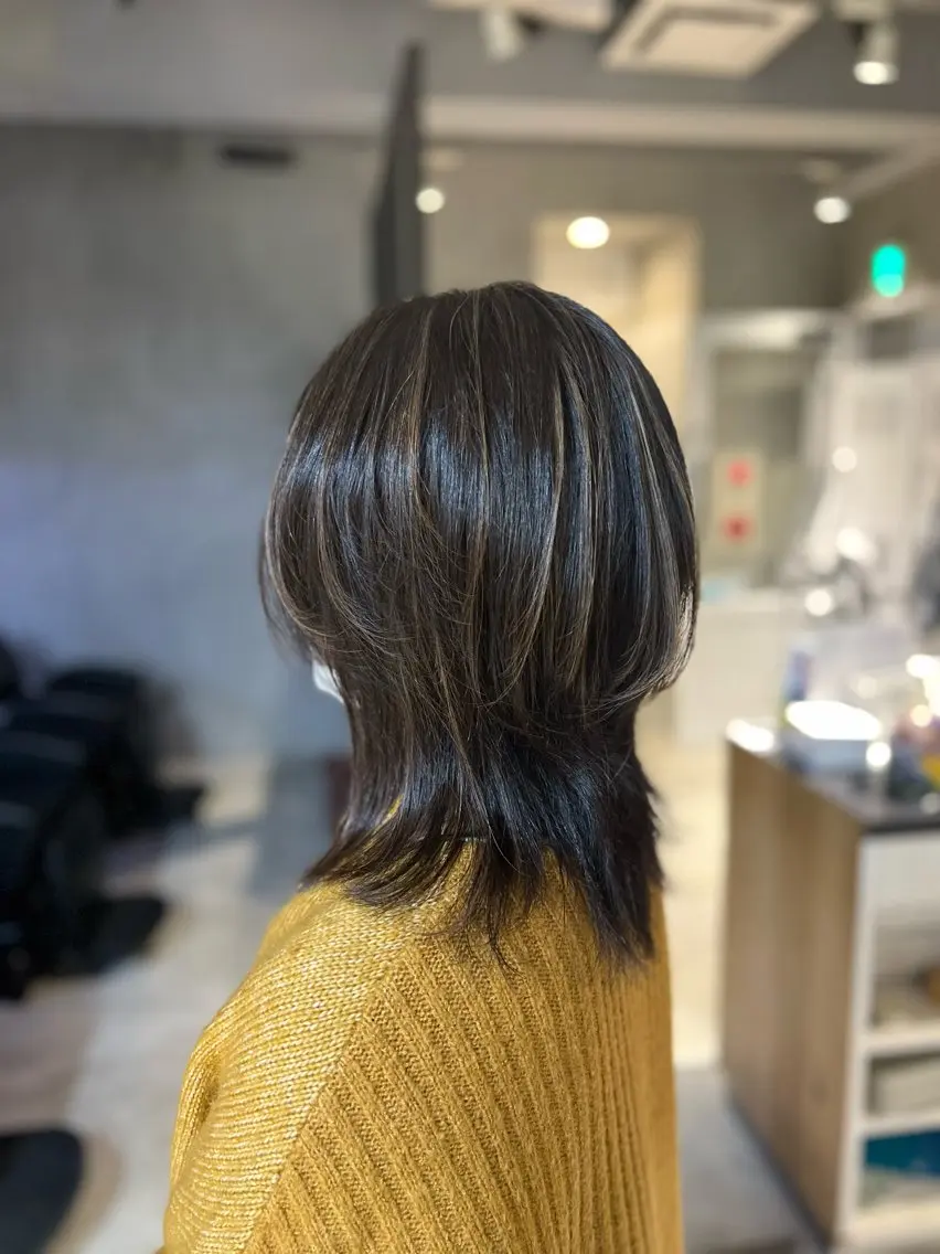 ミディアム カラー しずく🤍🧸 / fifthパーマのヘアスタイル