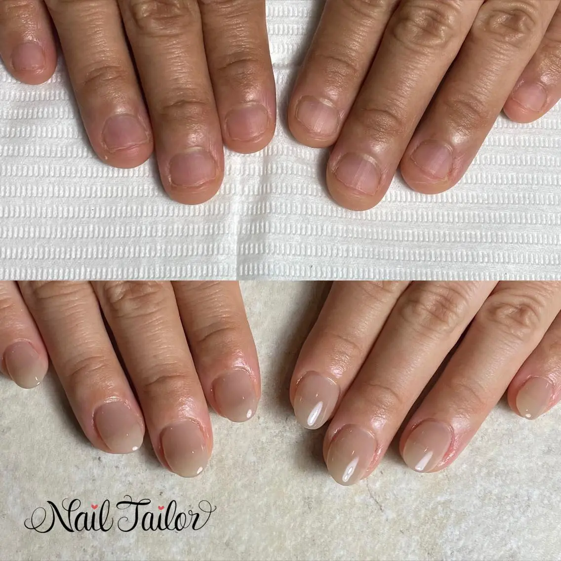 ネイル 長さ出し ジェルネイル オフィスネイル NailTailor ネイルテイラーのネイルデザイン