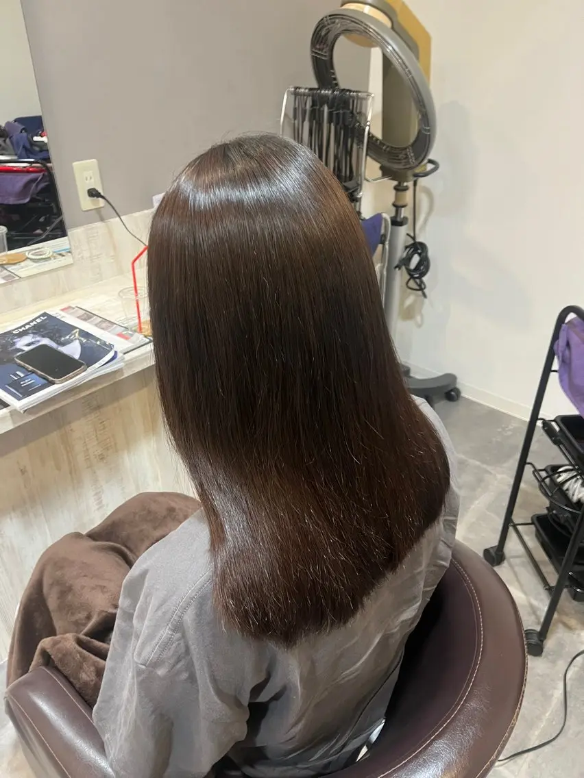 ロング ヘアカラー トリートメント 髪質改善✨川西能勢口 🐳小林亜季穂のヘアスタイル