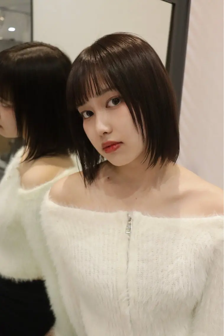 カラー けいし🐬ボブ 美髪縮毛矯正のヘアスタイル