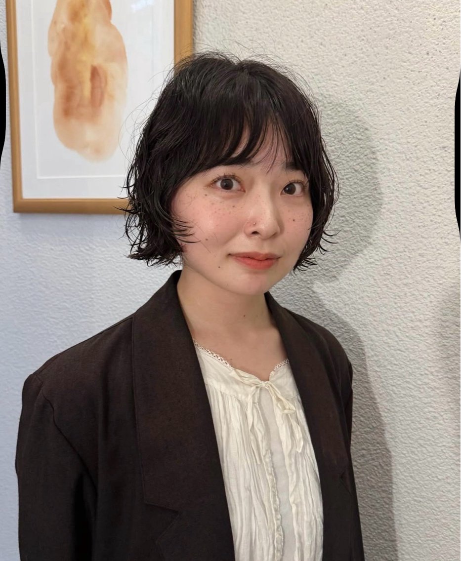 ショート パーマ,透明感カラー /emiのヘアスタイル