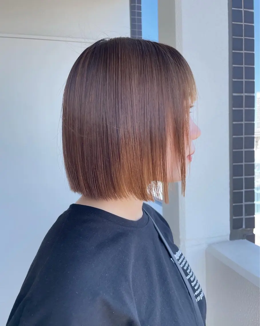 ショート 切りっぱなしボブ ボブ カット トリートメント ヘアセット メンズ特化 パーマ/オザワのヘアスタイル