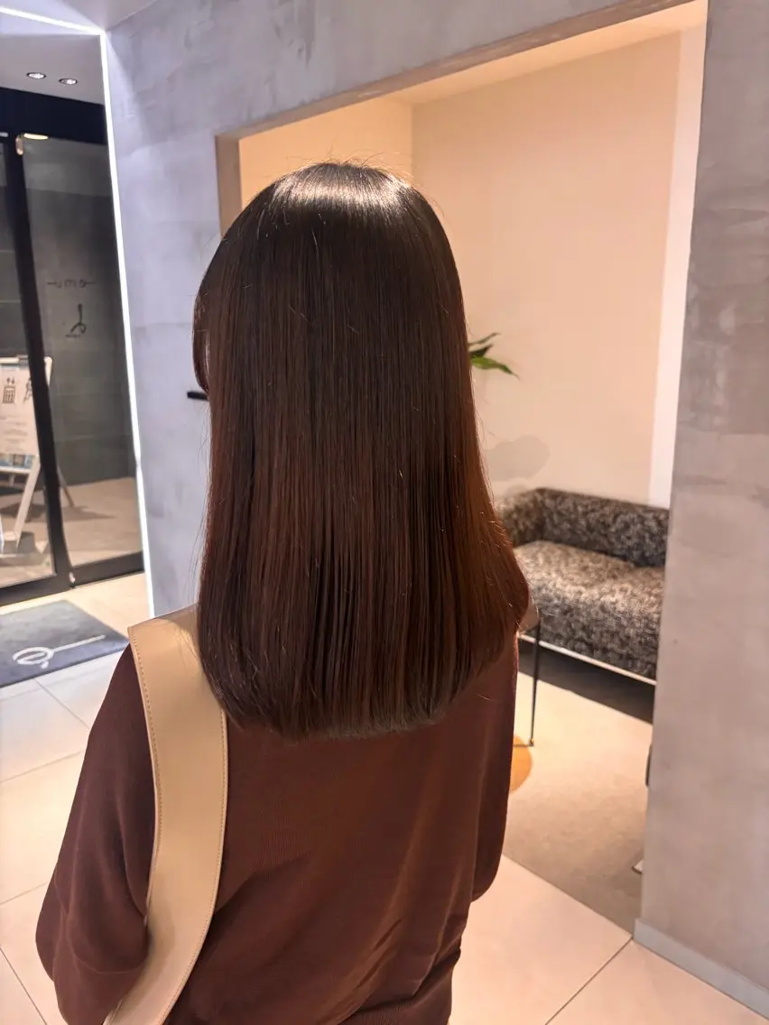 セミロング カラー 透明感カラー 髪質改善 似合わせカット トリートメント カット トリートメント RABU /髪質改善 伏見/ヘアケアサロンのヘアスタイル