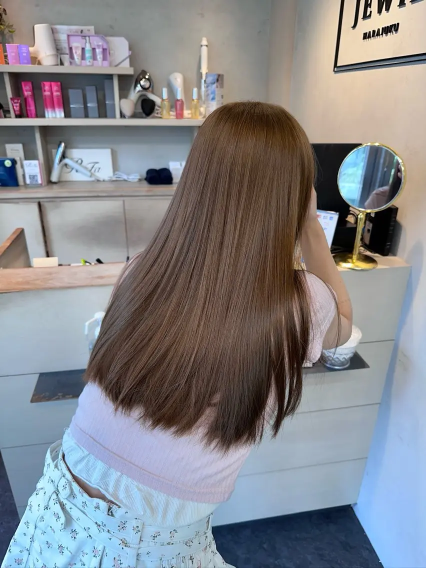 セミロング ヘアカラー トリートメント 髪質改善カラー/ 表参道/こはるのヘアスタイル